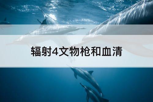 辐射4文物枪和血清