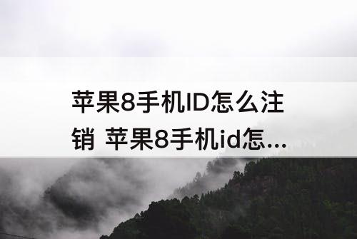 苹果8手机ID怎么注销 苹果8手机id怎么注销掉