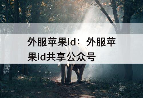 外服苹果id：外服苹果id共享公众号