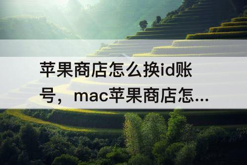 苹果商店怎么换id账号，mac苹果商店怎么换id账号