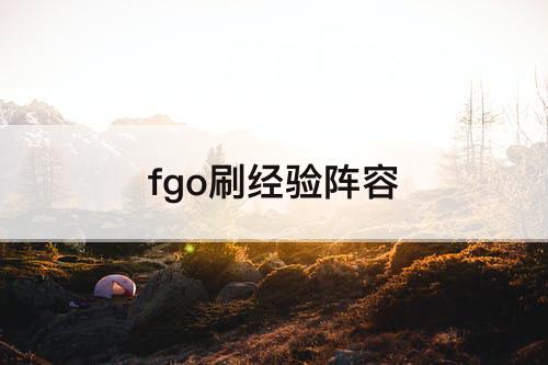 fgo刷经验阵容