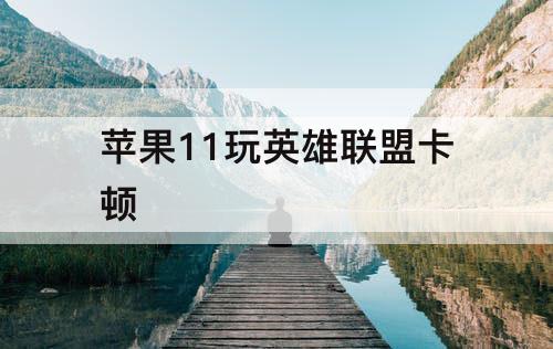 苹果11玩英雄联盟卡顿