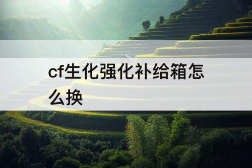 cf生化强化补给箱怎么换