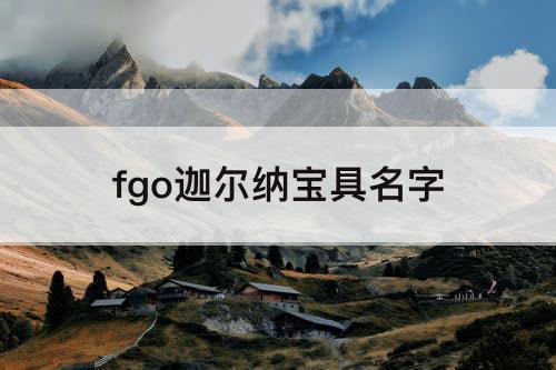 fgo迦尔纳宝具名字