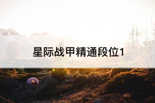星际战甲精通段位1