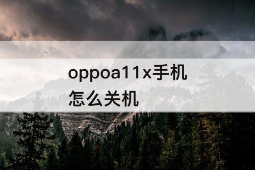 oppoa11x手机怎么关机