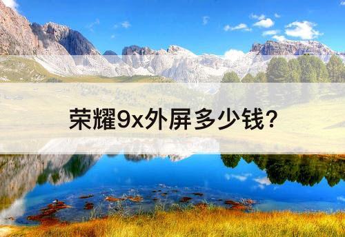 荣耀9x外屏多少钱?
