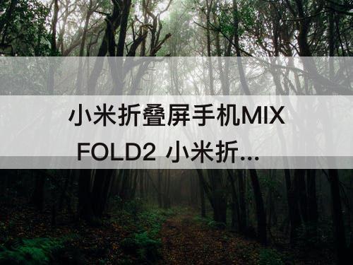小米折叠屏手机MIX FOLD2 小米折叠屏手机MIX FOLD2视频