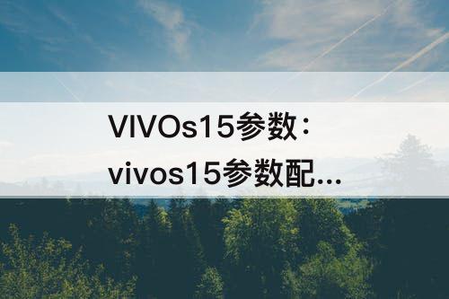 VIVOs15参数：vivos15参数配置详情