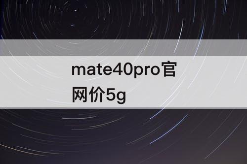 mate40pro官网价5g