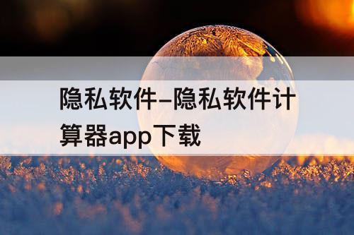 隐私软件-隐私软件计算器app下载