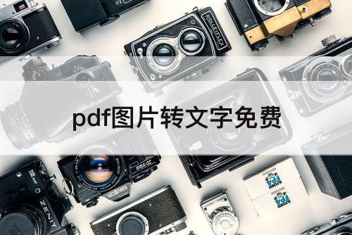 pdf图片转文字免费