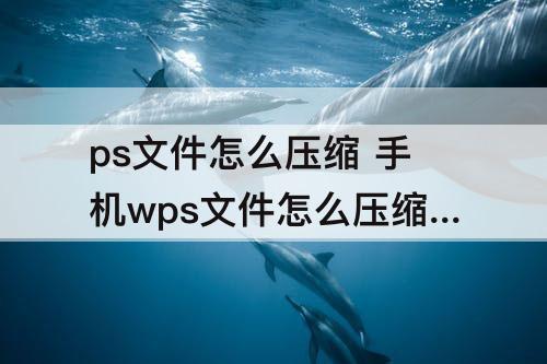 ps文件怎么压缩 手机wps文件怎么压缩成zip