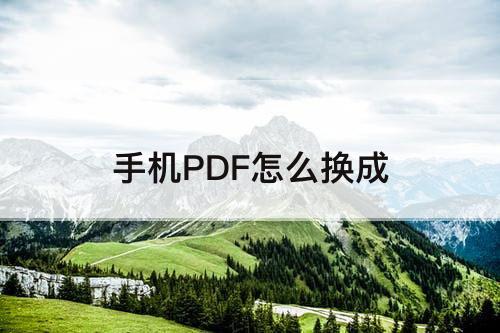 手机PDF怎么换成