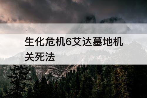 生化危机6艾达墓地机关死法