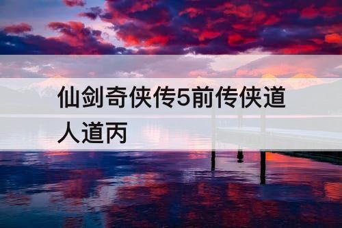 仙剑奇侠传5前传侠道人道丙