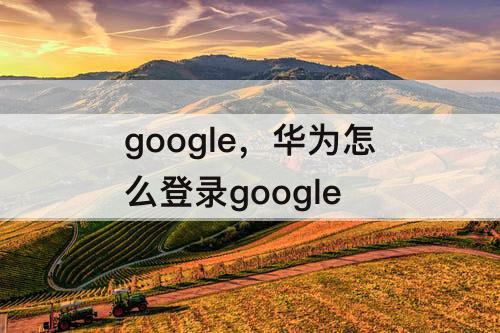 google，华为怎么登录google