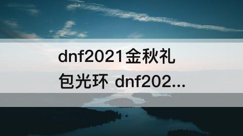 dnf2021金秋礼包光环 dnf2021金秋礼包光环选哪个