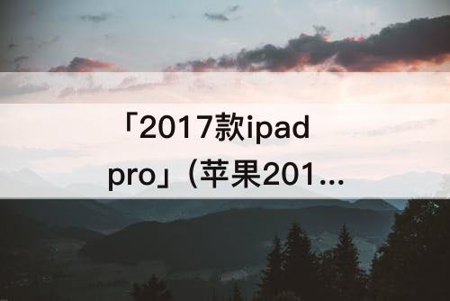 「2017款ipadpro」(苹果2017款ipadpro参数)