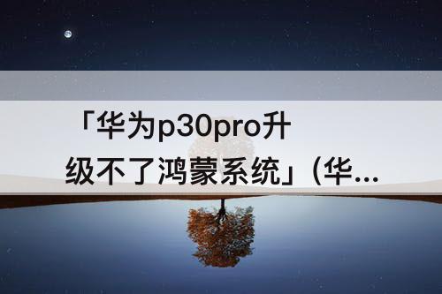 「华为p30pro升级不了鸿蒙系统」(华为p30pro升级不了鸿蒙系统3.0)