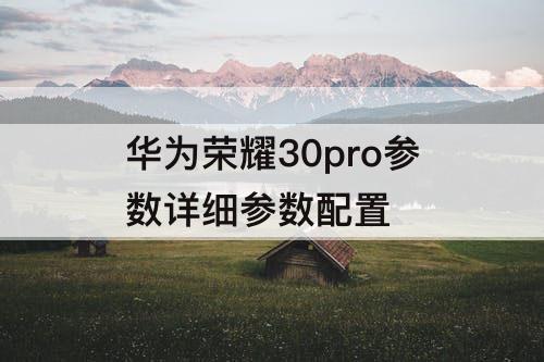 华为荣耀30pro参数详细参数配置