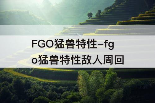 FGO猛兽特性-fgo猛兽特性敌人周回