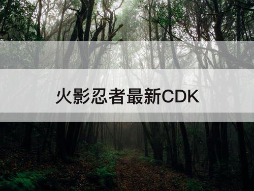火影忍者最新CDK