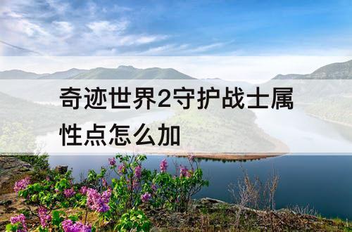 奇迹世界2守护战士属性点怎么加