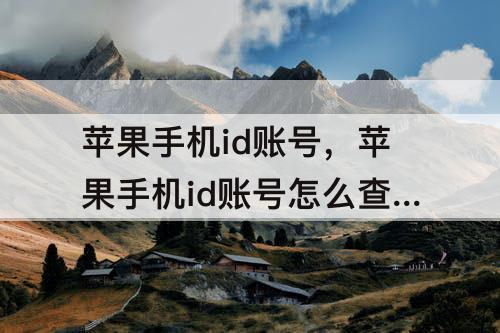 苹果手机id账号，苹果手机id账号怎么查看