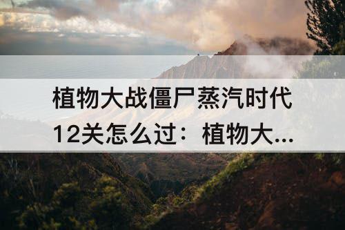 植物大战僵尸蒸汽时代12关怎么过：植物大战僵尸蒸汽时代12关怎么过简单