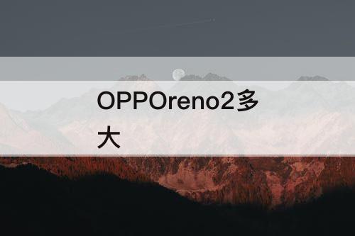 OPPOreno2多大
