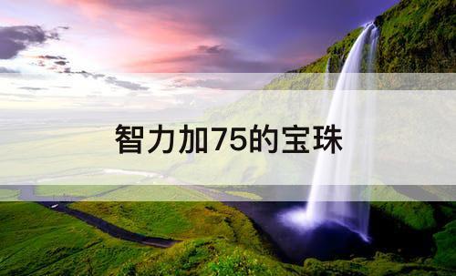 智力加75的宝珠