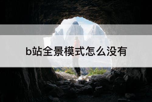 b站全景模式怎么没有