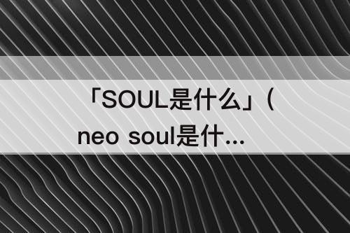 「SOUL是什么」(neo soul是什么风格的音乐)