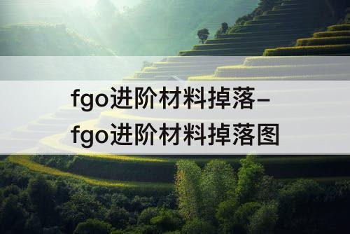 fgo进阶材料掉落-fgo进阶材料掉落图