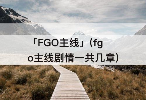 「FGO主线」(fgo主线剧情一共几章)