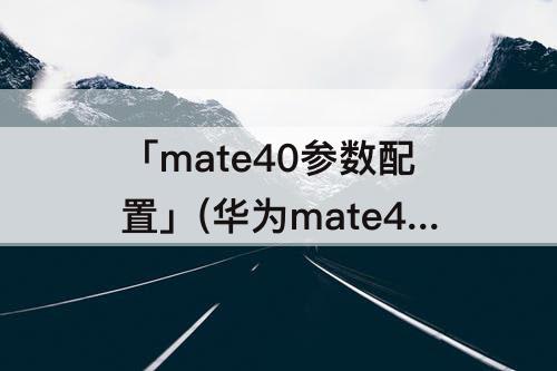 「mate40参数配置」(华为mate40参数配置详情表)