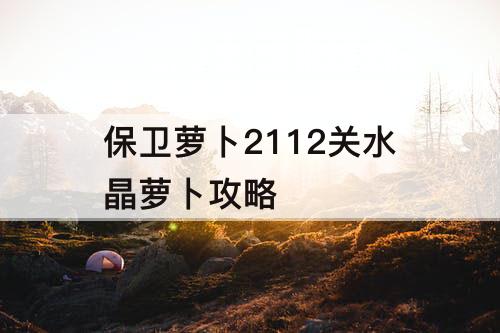 保卫萝卜2112关水晶萝卜攻略