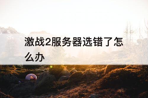 激战2服务器选错了怎么办