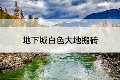 地下城白色大地搬砖