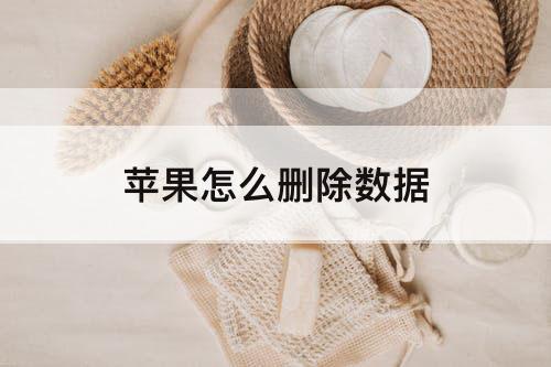 苹果怎么删除数据