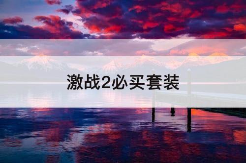 激战2必买套装