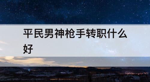 平民男神枪手转职什么好