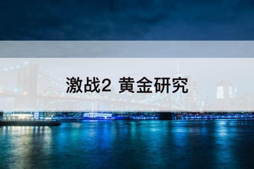 激战2 黄金研究