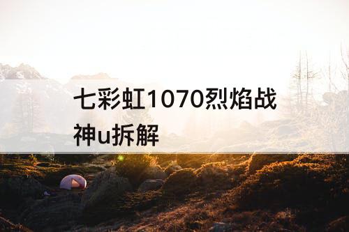 七彩虹1070烈焰战神u拆解