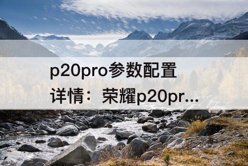p20pro参数配置详情：荣耀p20pro参数配置详情