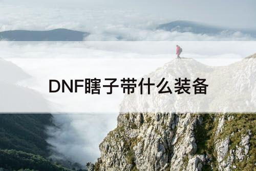 DNF瞎子带什么装备