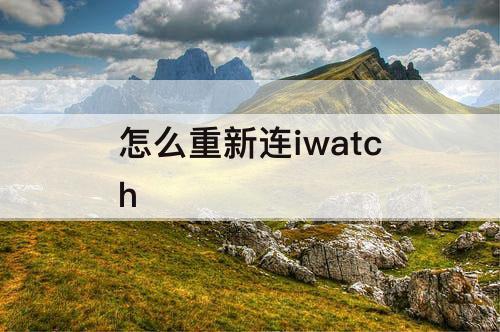 怎么重新连iwatch