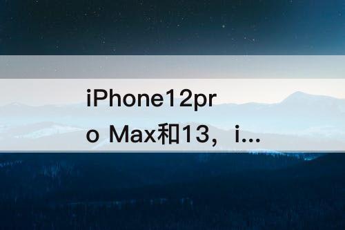 iPhone12pro Max和13，iphone12pro max和13pro