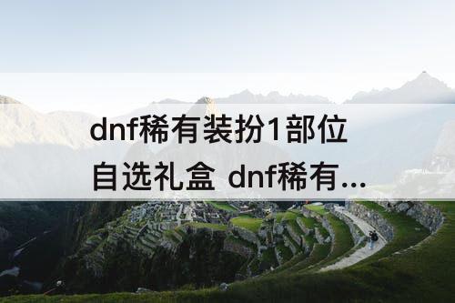 dnf稀有装扮1部位自选礼盒 dnf稀有装扮1部位自选礼盒拍卖行价格